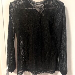 H&m blouse black lace